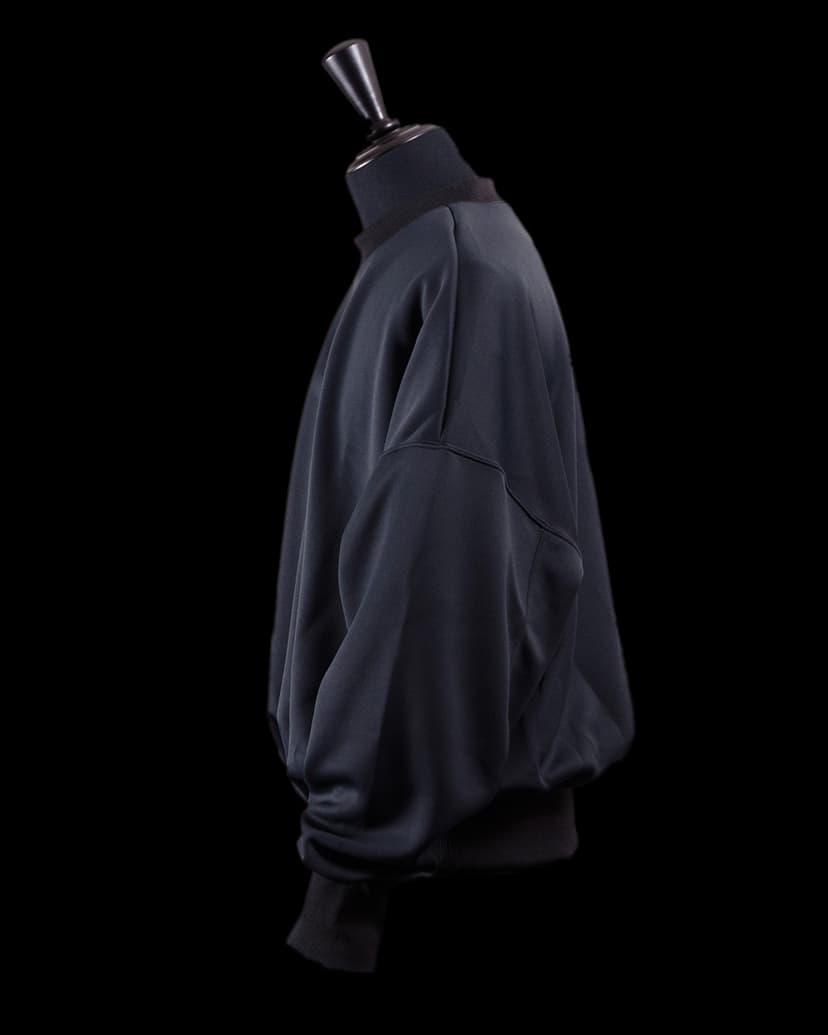 tkio double knit crewneck side (black)