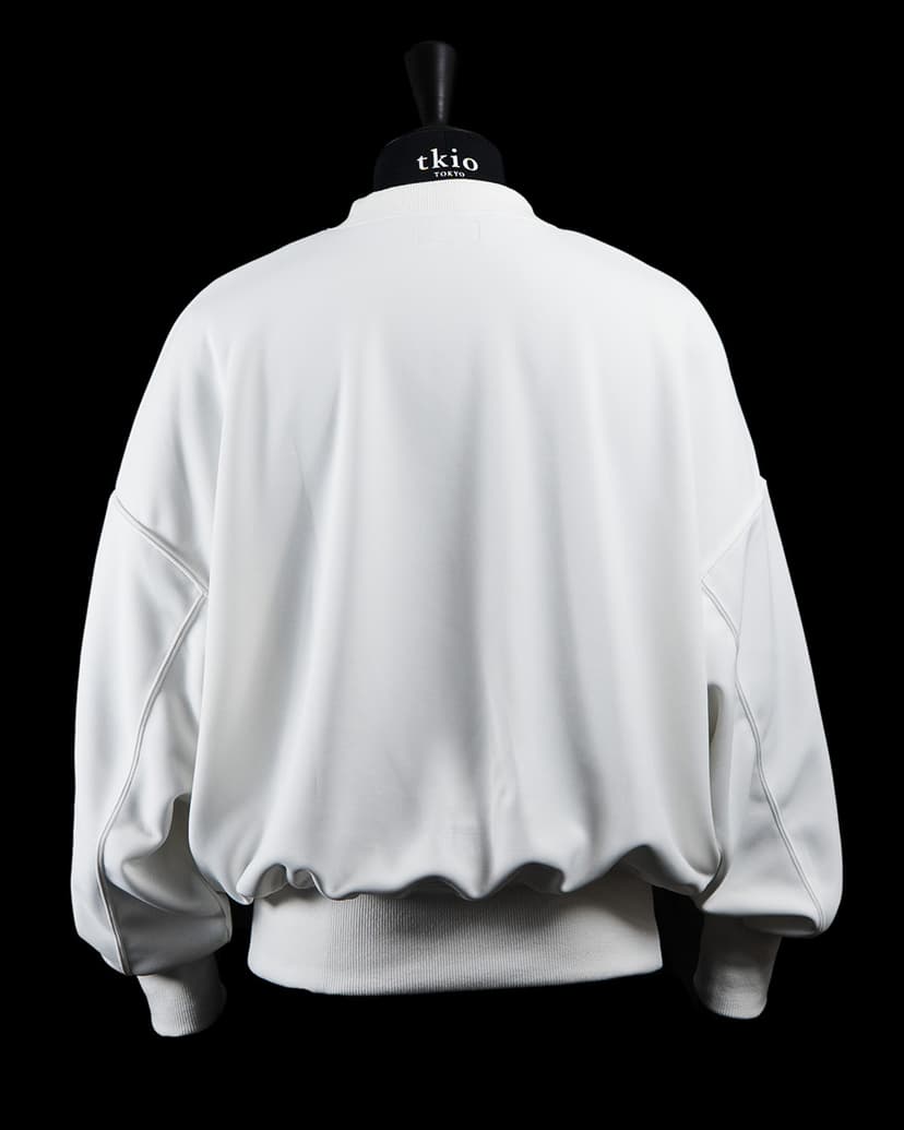 tkio double knit crewneck back (white)