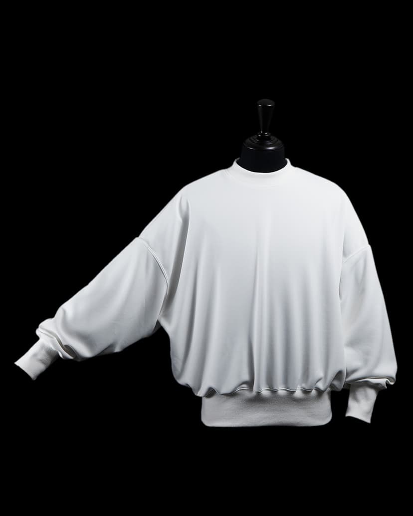 tkio double knit crewneck kite sleeve (white)